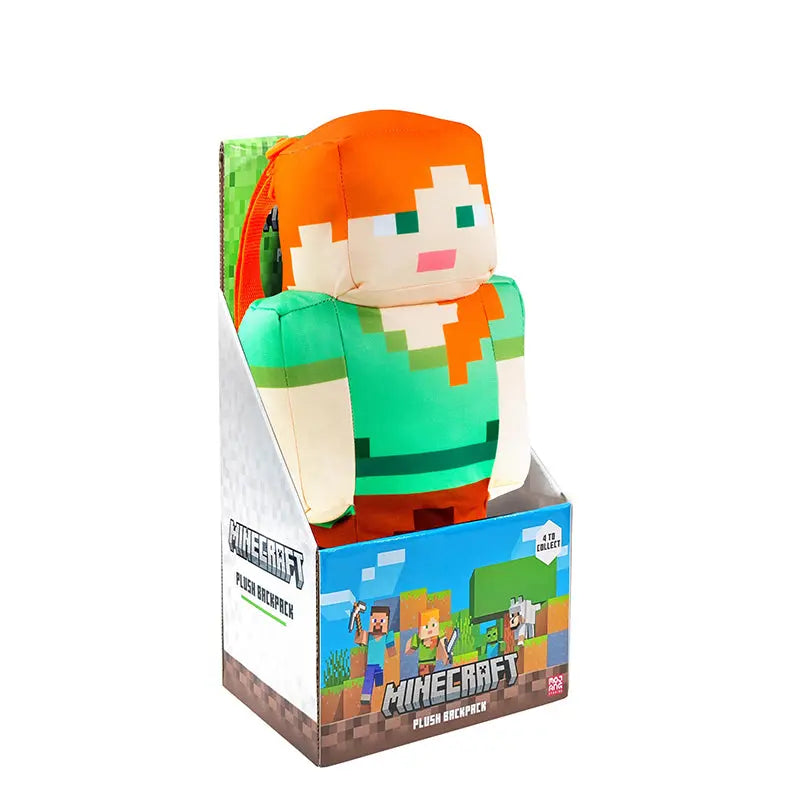 Minecraft Plüsch Rucksack Alex, 30 cm goobee
