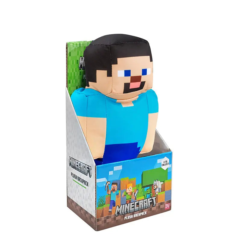 Minecraft Plüsch Rucksack Steve, 30 cm goobee