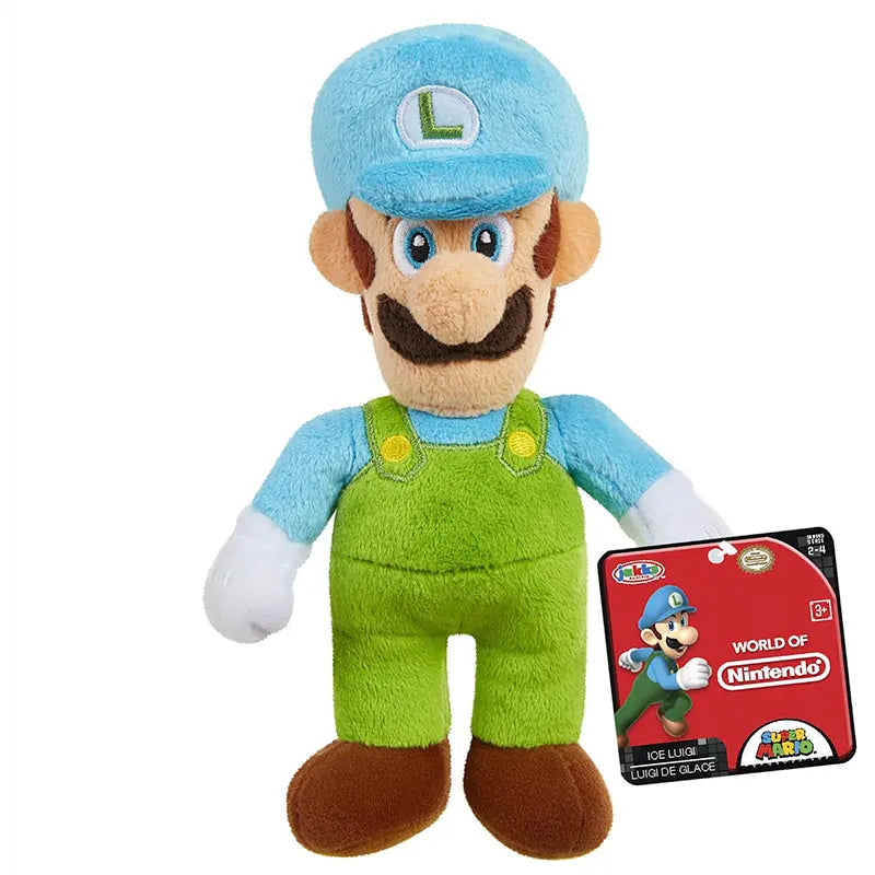 Nintendo Super Mario Plüsch Ice Luigi, 20 cm goobee