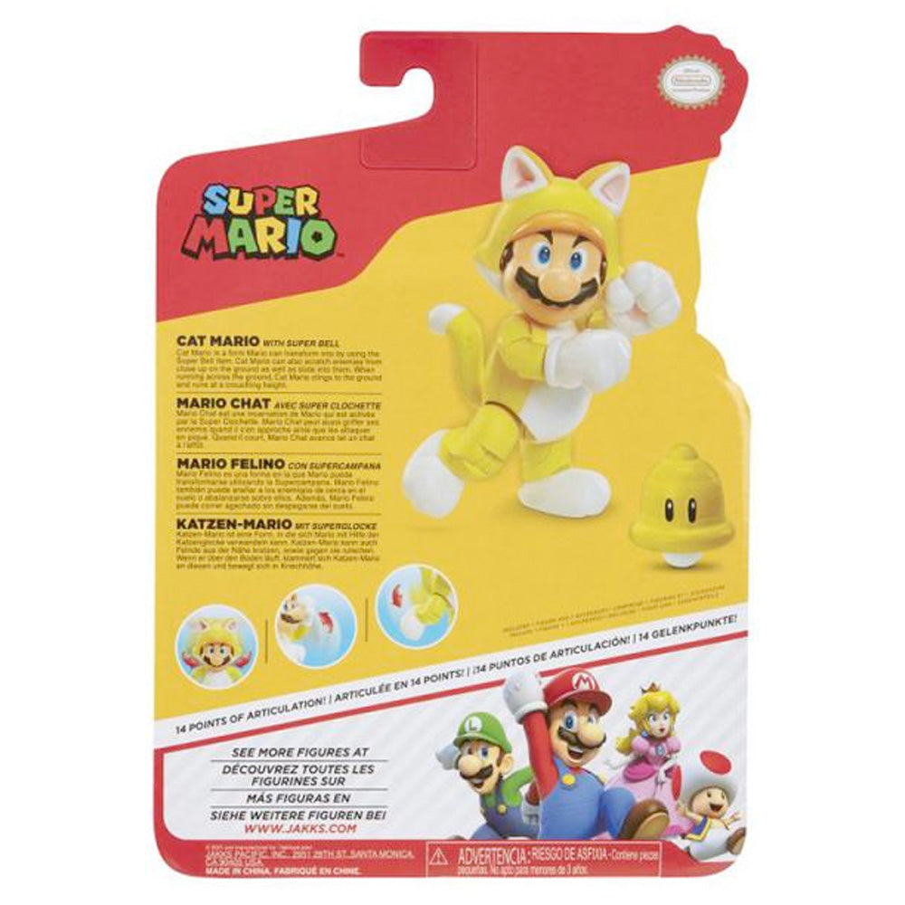 Nintendo Super Mario Figur Cat Mario mit Superball, 10 cm goobee