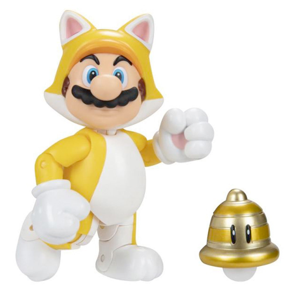 Nintendo Super Mario Figur Cat Mario mit Superball, 10 cm goobee