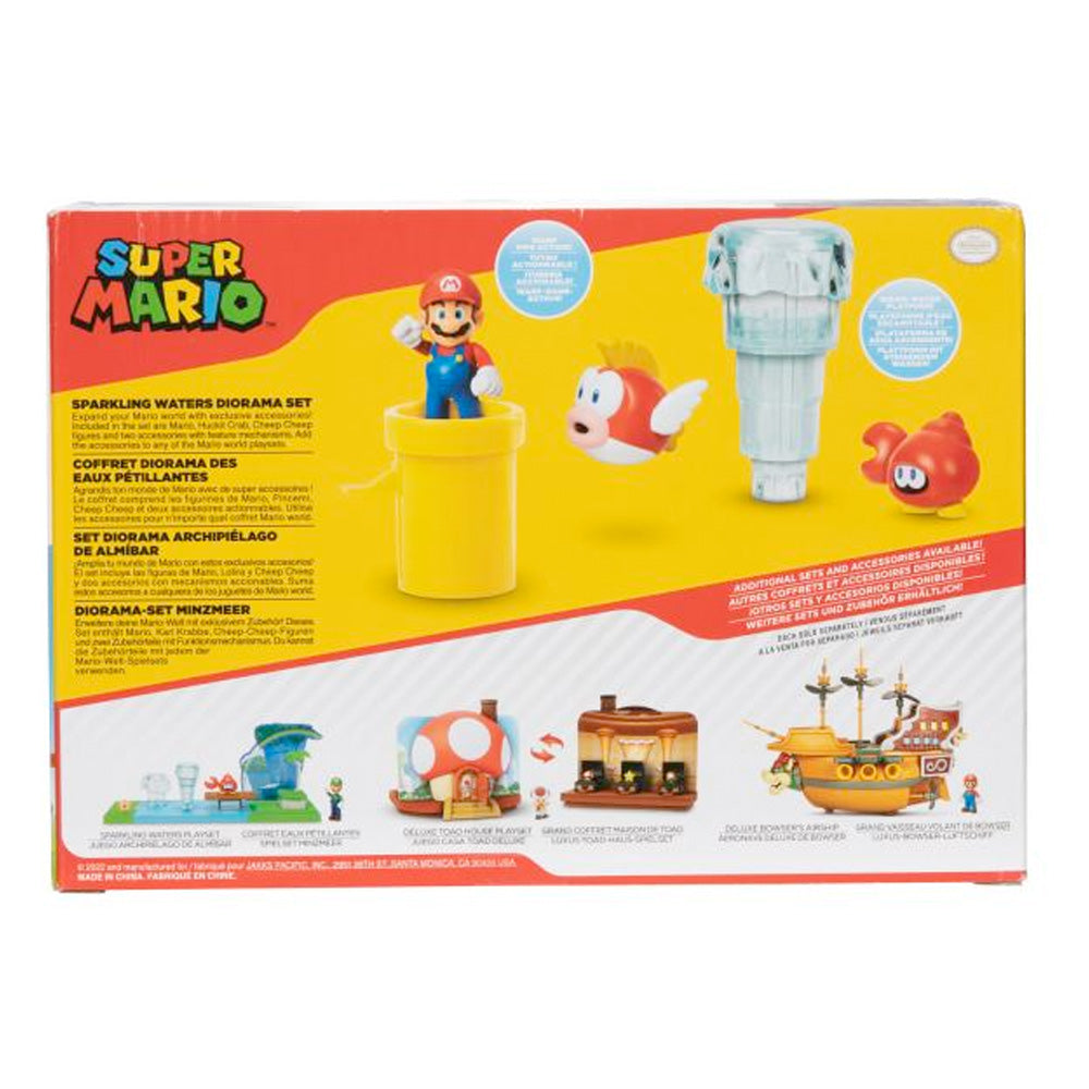 Nintendo Super Mario Sparkling Waters Diorama Spielset, 6,5 cm goobee