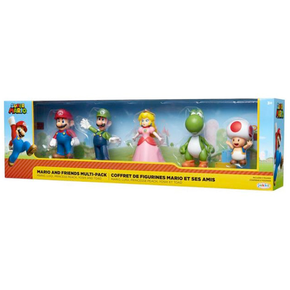 Nintendo Super Mario Figuren 5er Set Mario & Friends, 6,5 cm goobee