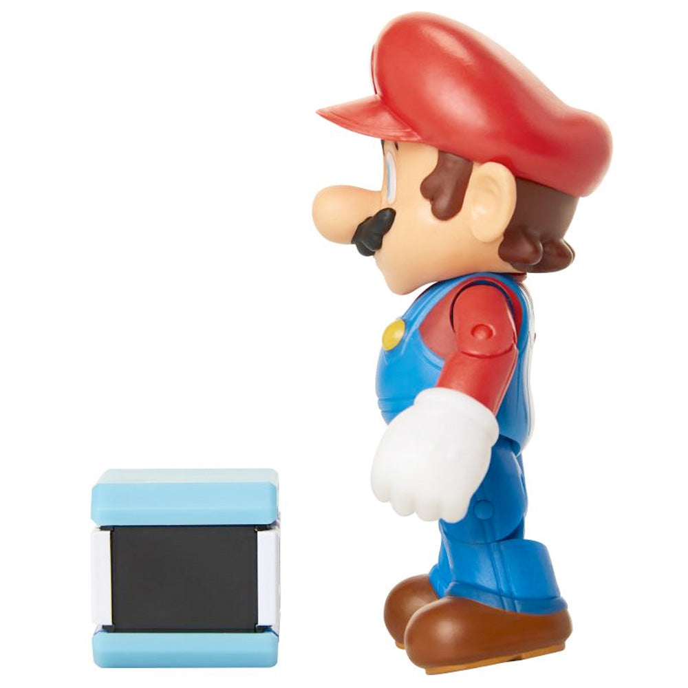 Nintendo Super Mario Figur Wave 18 Super Mario mit POW Block, 10 cm goobee
