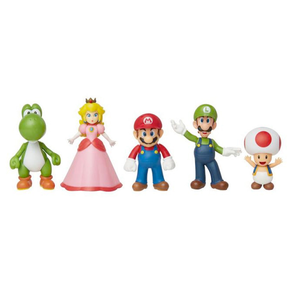 Nintendo Super Mario Figuren 5er Set Mario & Friends, 6,5 cm goobee
