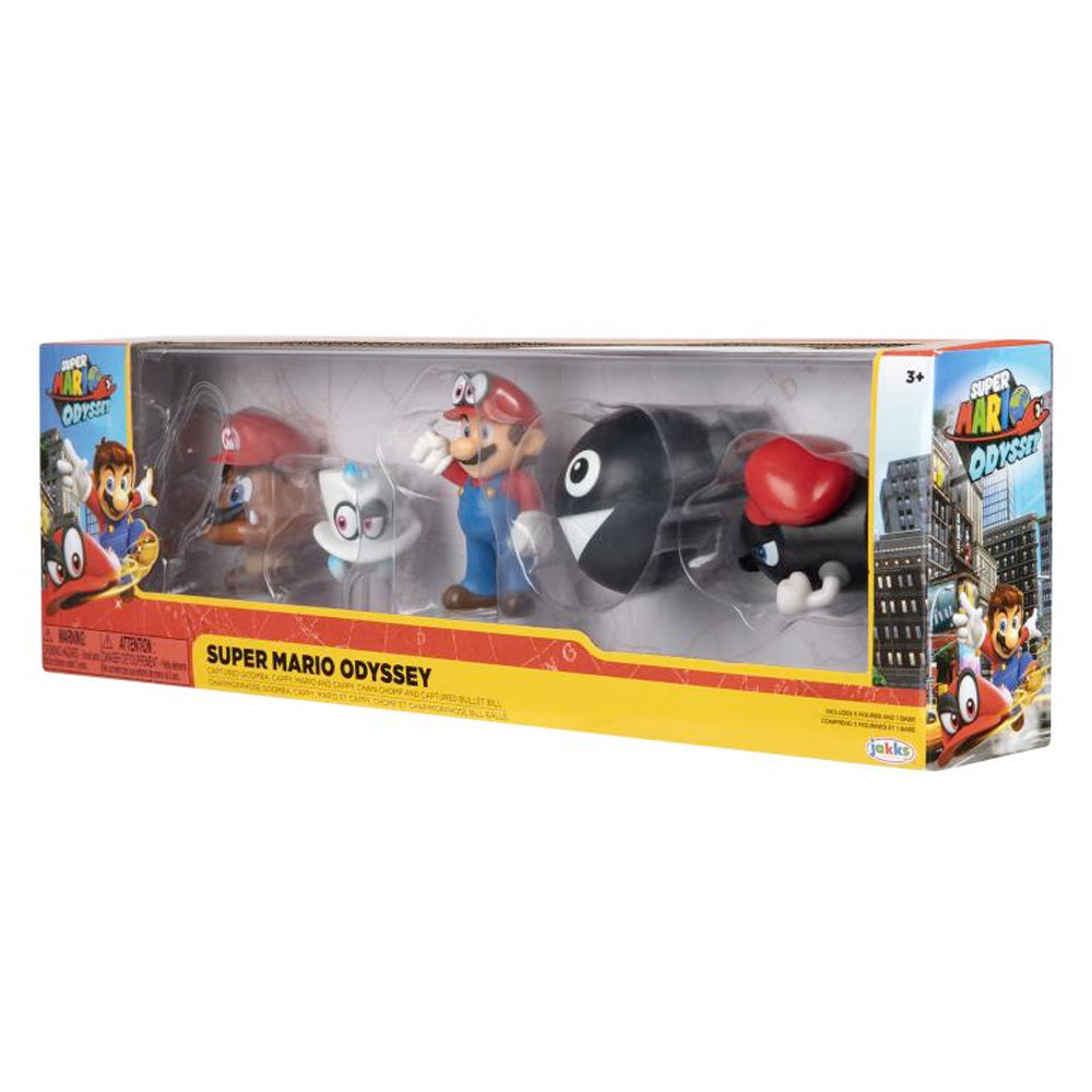 Nintendo Super Mario Figuren 5er Set Mario Odyssey, 6 cm goobee