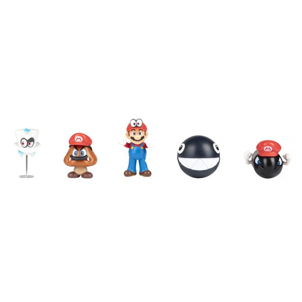 Nintendo Super Mario Figuren 5er Set Mario Odyssey, 6 cm goobee