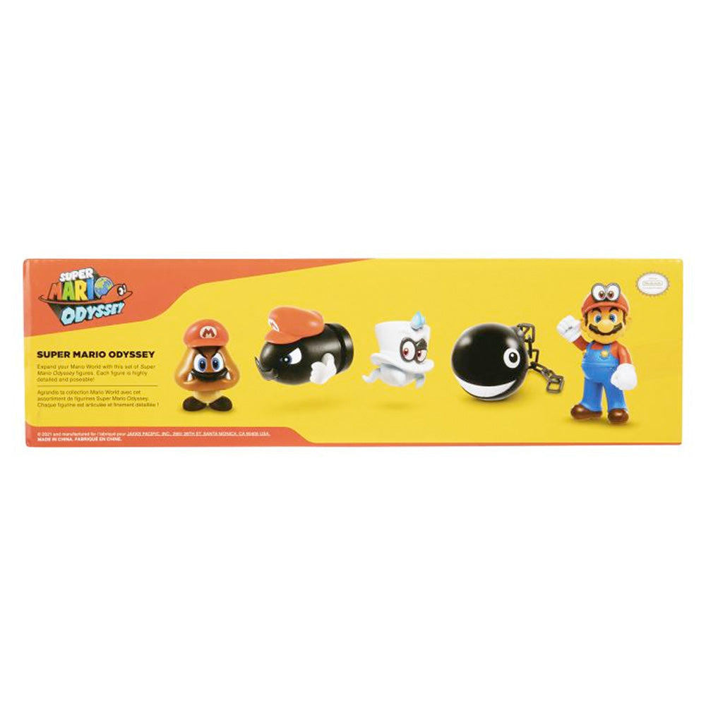 Nintendo Super Mario Figuren 5er Set Mario Odyssey, 6 cm goobee