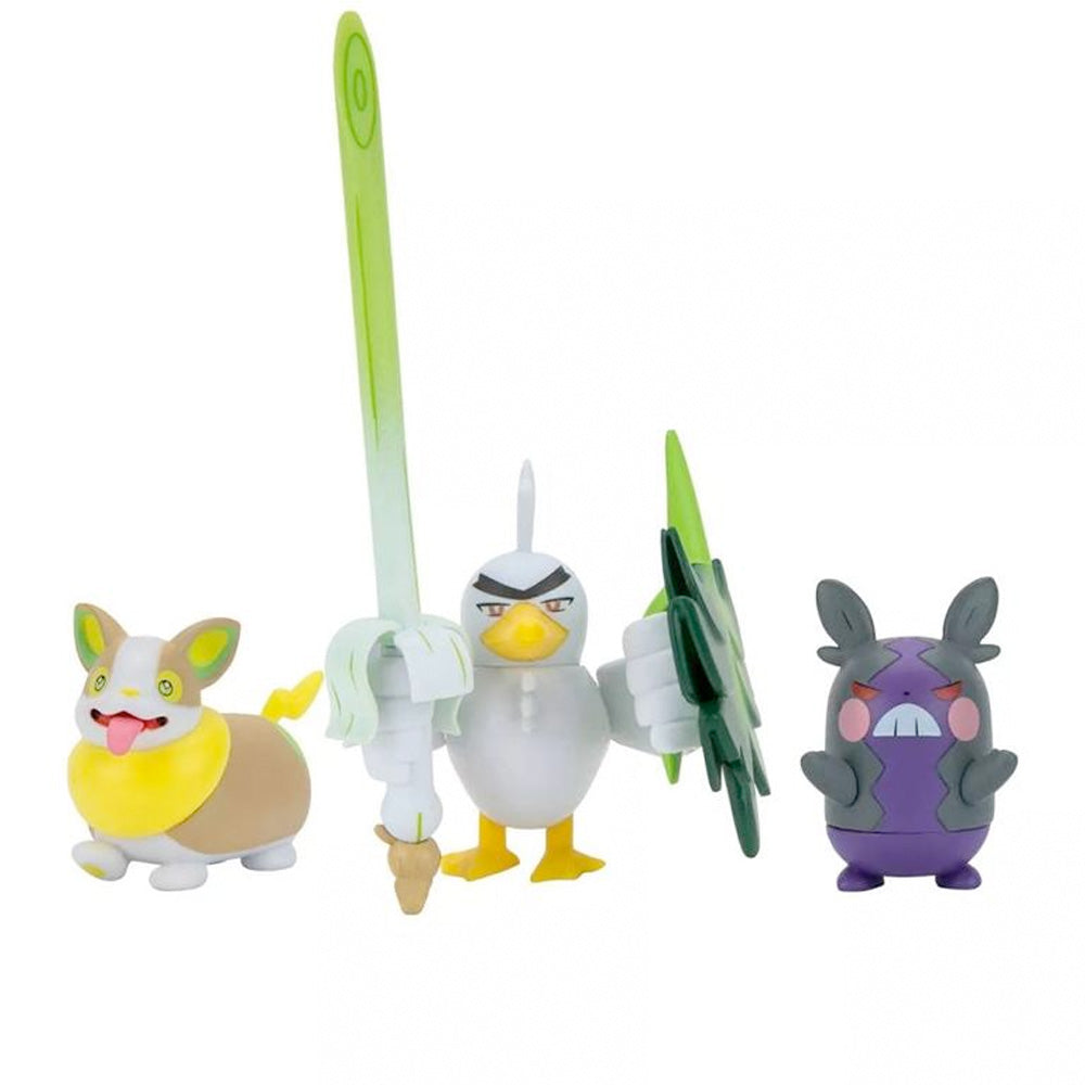 Pokemon Battle Figuren 3er Pack Wave 9 Voldi, Heißhunger Morpeko, Lauchzelot goobee