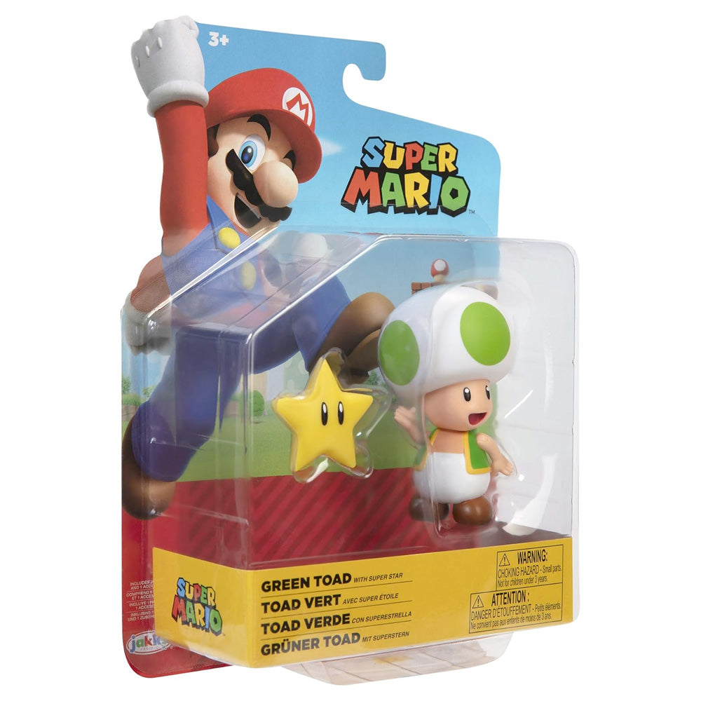 Nintendo Super Mario Figur Wave 23 Green Toad with Star, 10 cm goobee