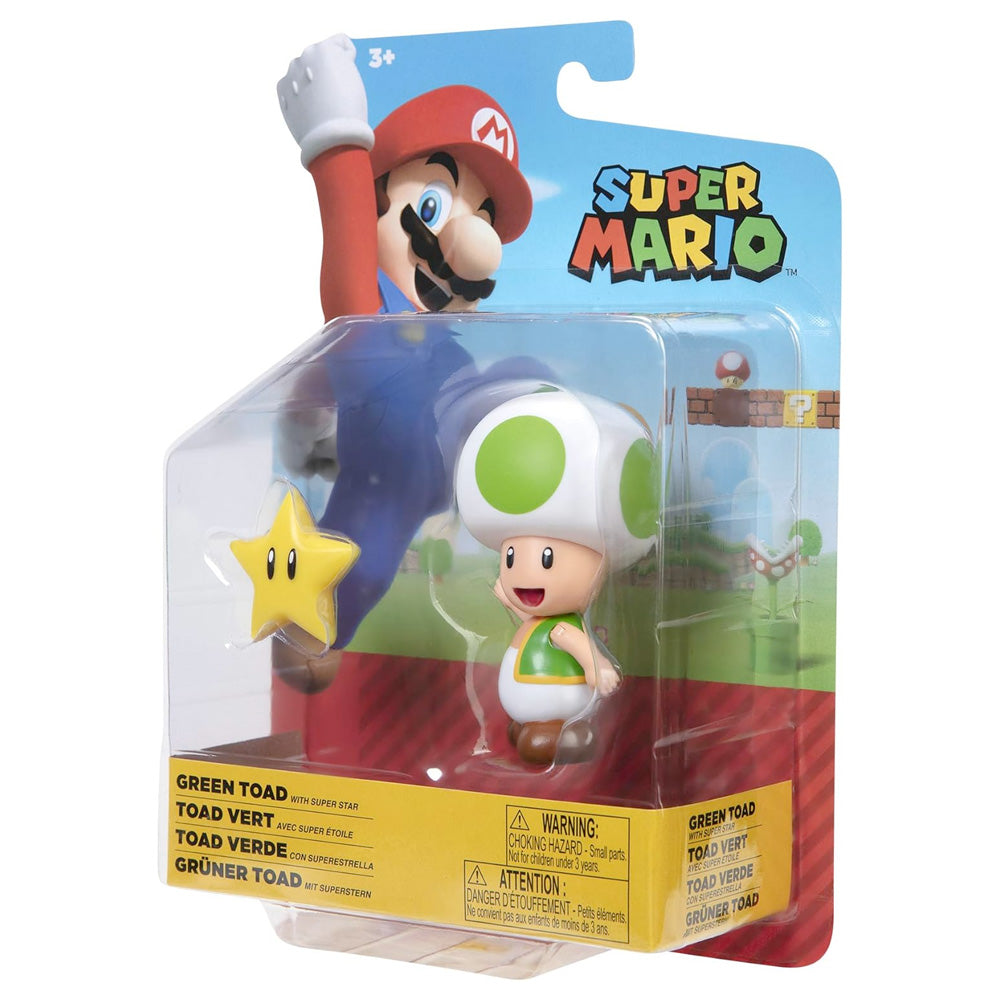 Nintendo Super Mario Figur Wave 23 Green Toad with Star, 10 cm goobee