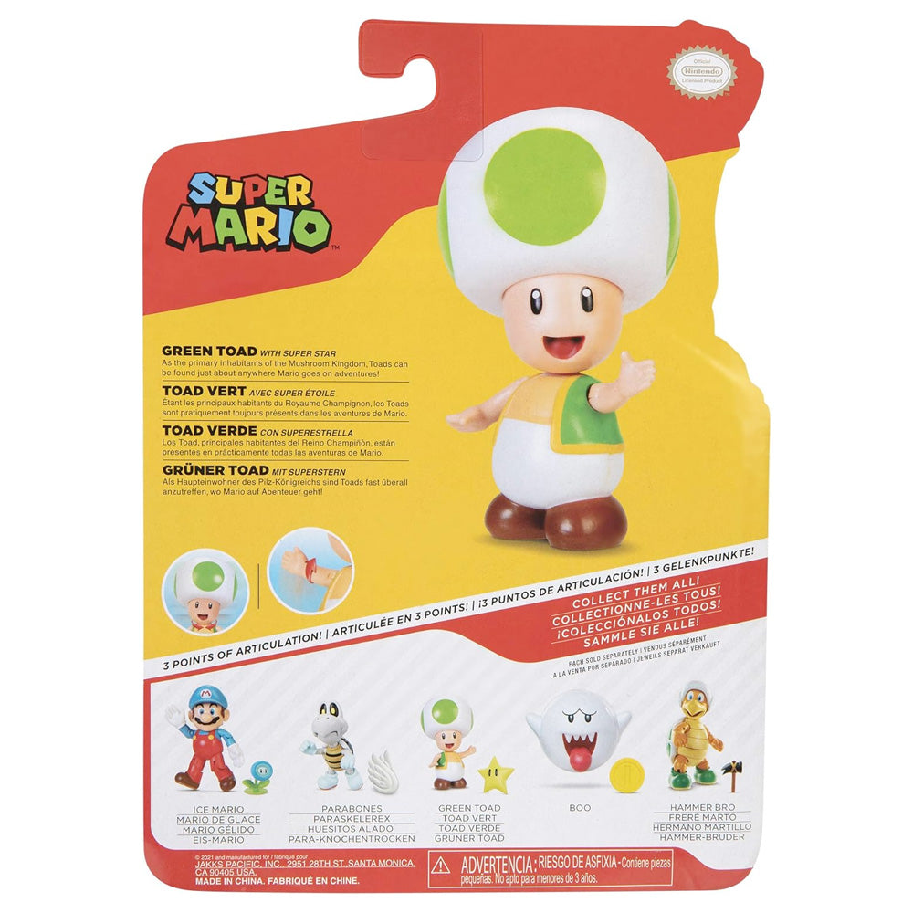 Nintendo Super Mario Figur Wave 23 Green Toad with Star, 10 cm goobee