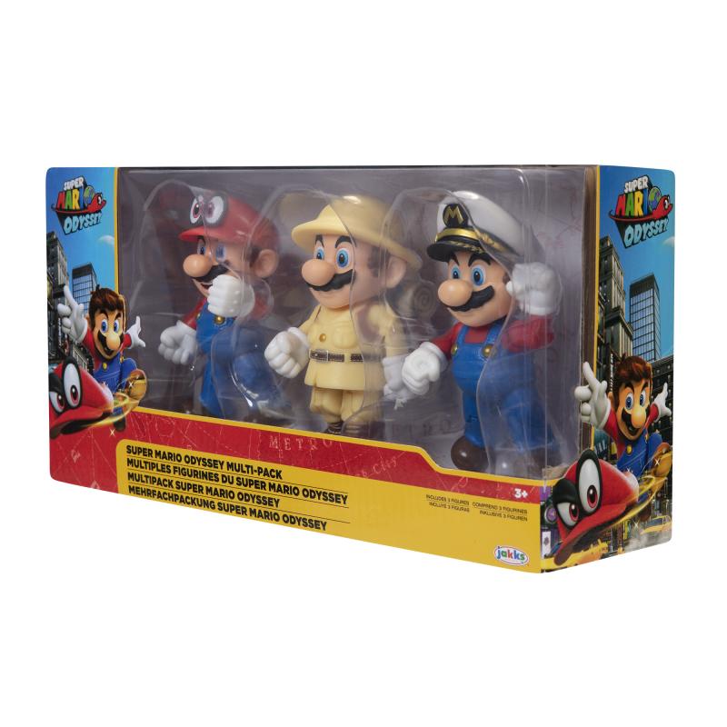 Nintendo Super Mario Figuren 3er Set Mario Odyssey, 10 cm