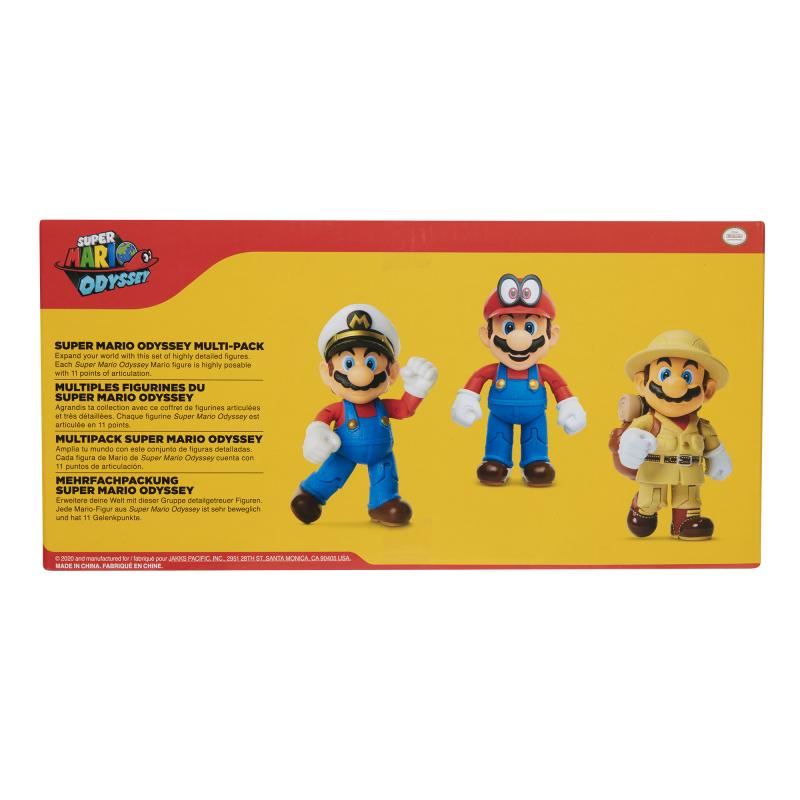 Nintendo Super Mario Figuren 3er Set Mario Odyssey, 10 cm