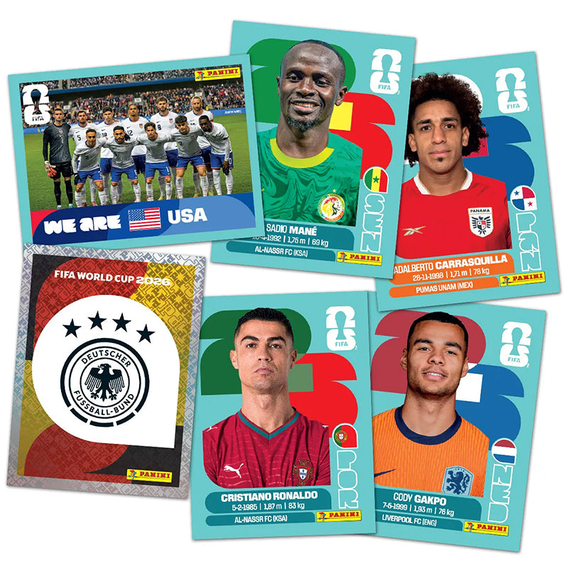 Panini Fifa World Cup 2026 Sticker 4 Pocket Tins + 2 Starter Bundle
