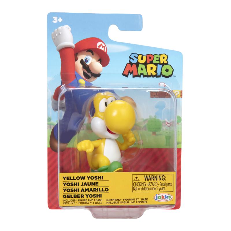 Nintendo Super Mario Figur Running Yellow Yoshi, 6,5 cm