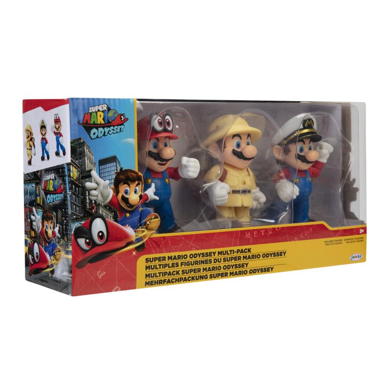 Nintendo Super Mario Figuren 3er Set Mario Odyssey, 10 cm