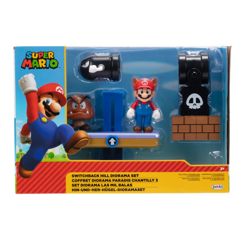 Nintendo Super Mario Switchback Hill Diorama Set, 6,5 cm