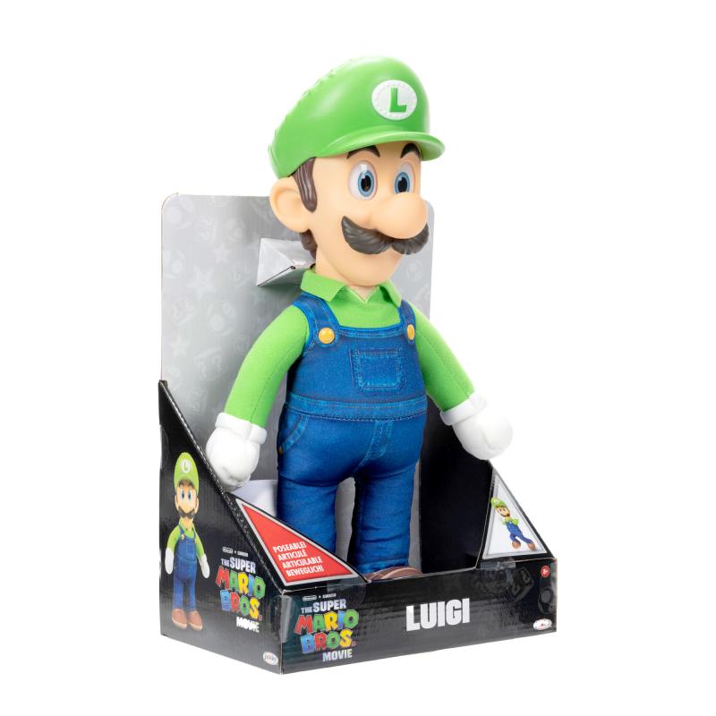 Nintendo Super Mario Movie Roto Plüsch Luigi, 35 cm