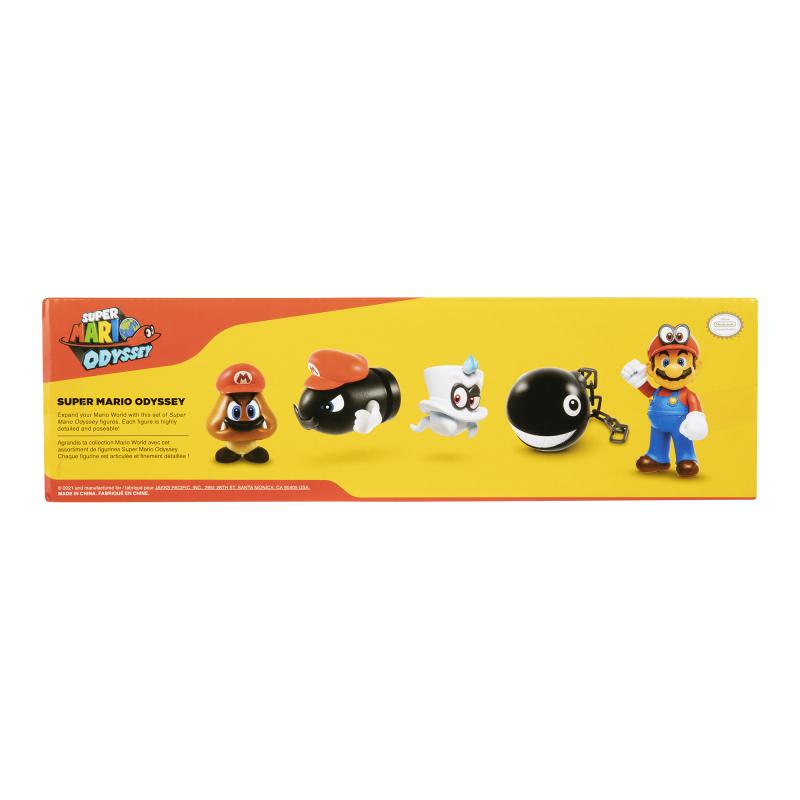 Nintendo Super Mario Figuren 5er Set Mario Odyssey, 6 cm