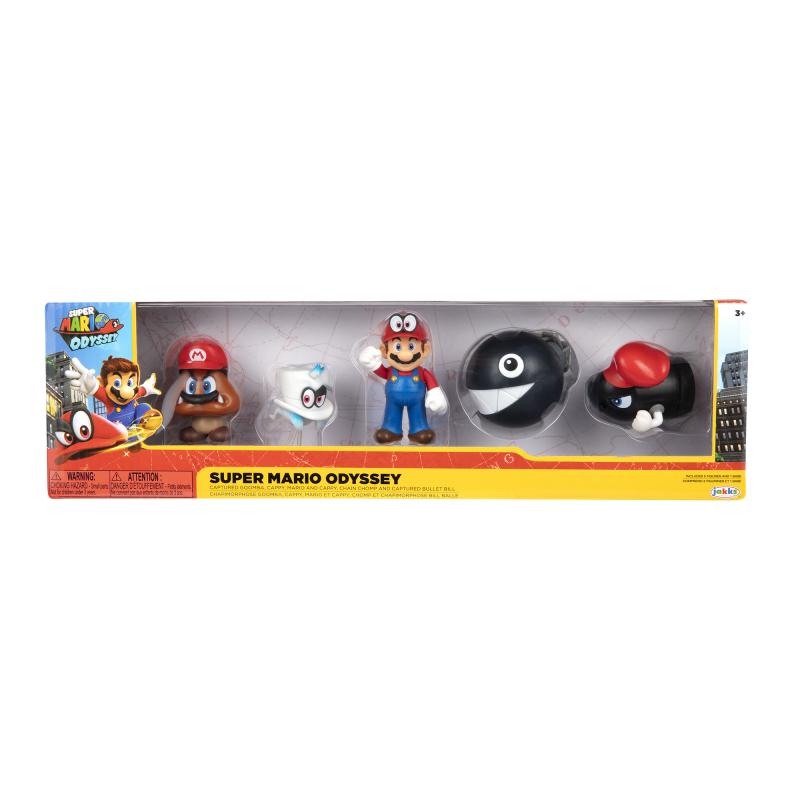 Nintendo Super Mario Figuren 5er Set Mario Odyssey, 6 cm