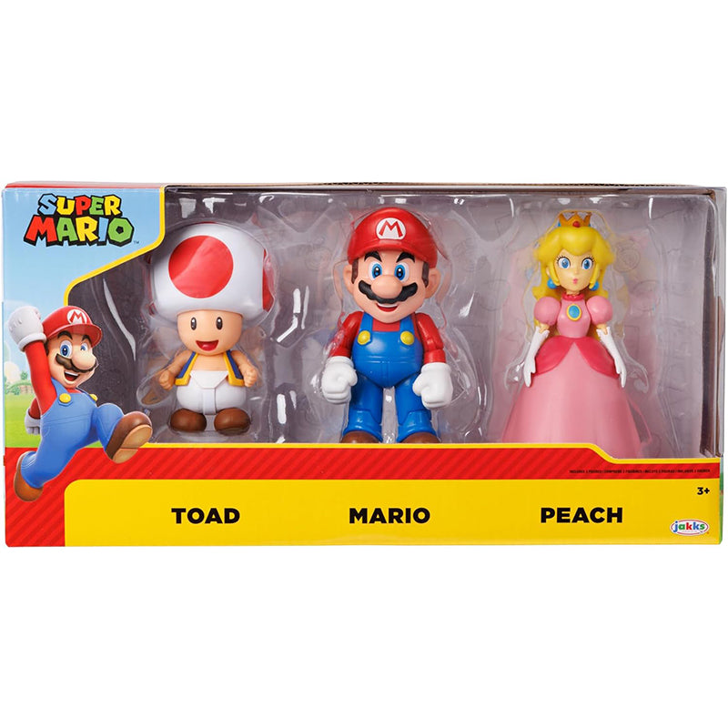 Nintendo Super Mario 3er Pack Mario & Friends, 10 cm