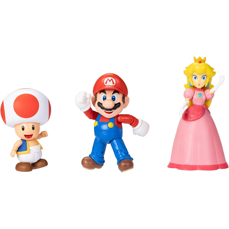 Nintendo Super Mario 3er Pack Mario & Friends, 10 cm