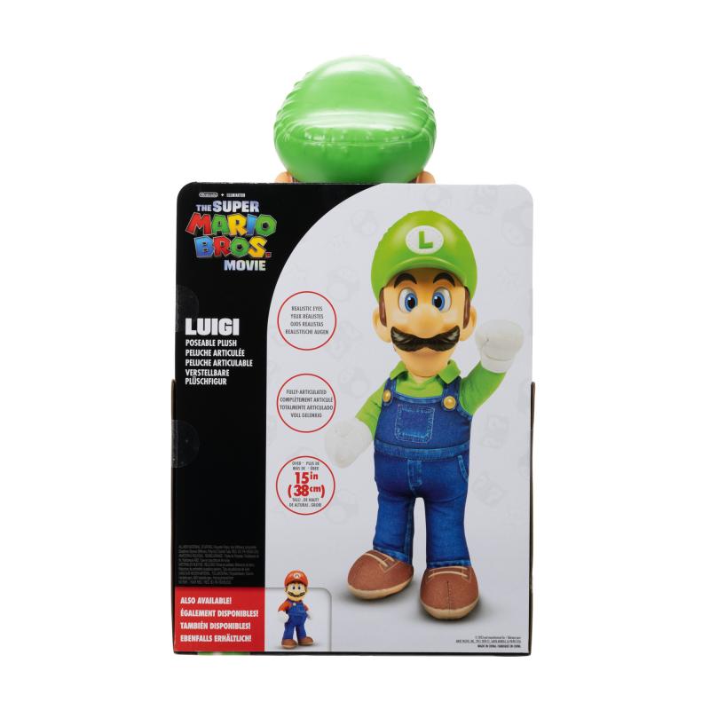 Nintendo Super Mario Movie Roto Plüsch Luigi, 35 cm