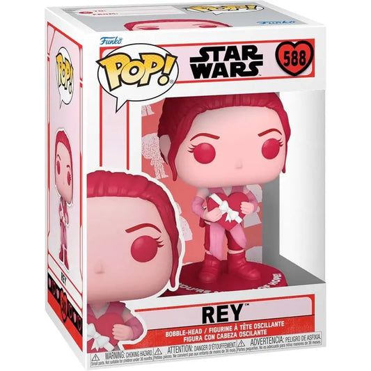 Funko POP! Star Wars Valentines S3 Rey, 10 cm goobee
