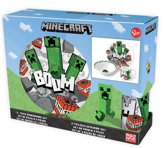 Minecraft Frühstücksset (Schale, Tasse, Teller) goobee