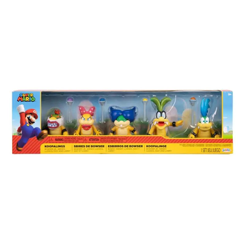 Nintendo Super Mario Figuren 5er Set Koopalinge, 6,5 cm goobee