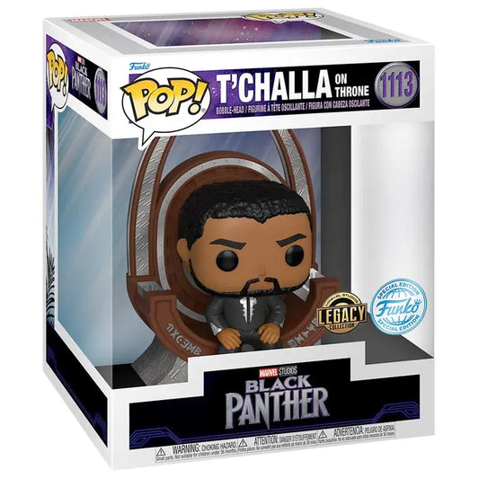 POP Deluxe! Marvel Black Panther T´challa on Throne, 10 cm goobee