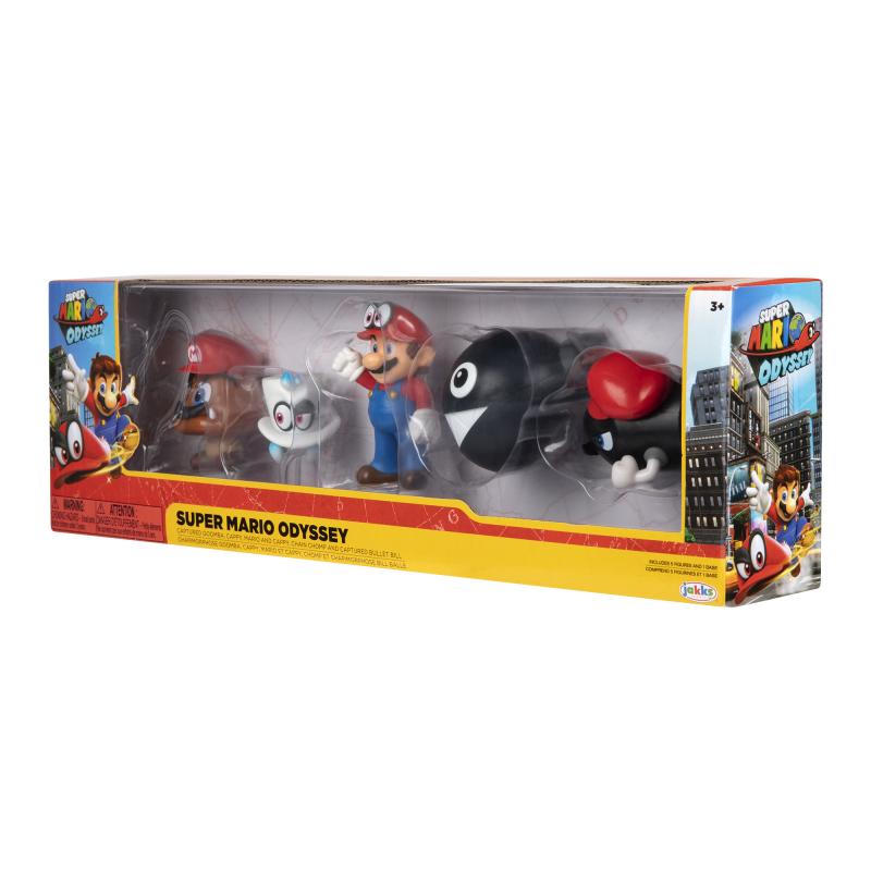 Nintendo Super Mario Figuren 5er Set Mario Odyssey, 6 cm