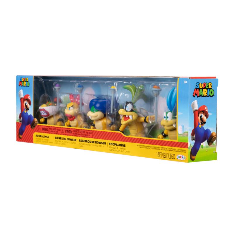 Nintendo Super Mario Figuren 5er Set Koopalinge, 6,5 cm