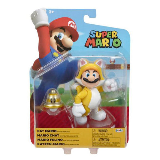 Nintendo Super Mario Figur Cat Mario mit Superball, 10 cm goobee