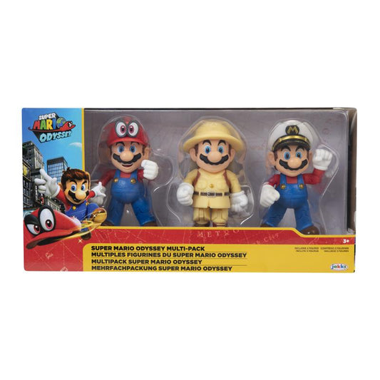 Nintendo Super Mario Figuren 3er Set Mario Odyssey, 10 cm