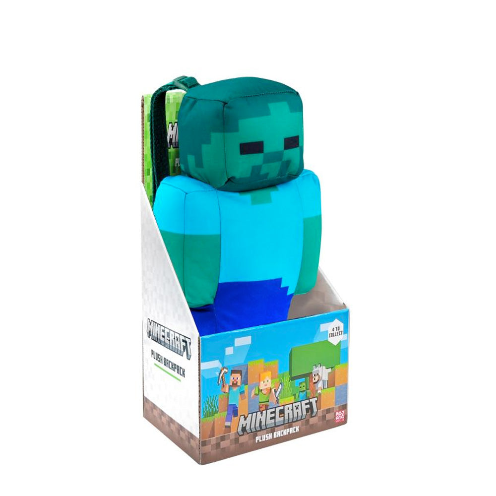 Minecraft Plüsch Rucksack Zombie, 30 cm goobee