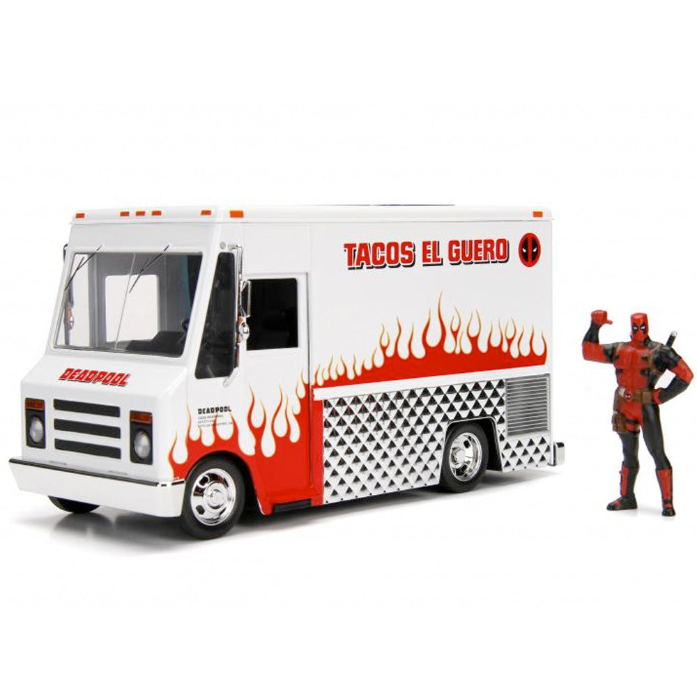 Marvel Deadpool Foodtruck 1:24, ca. 18 cm inkl. Die-Cast Figur Deadpool goobee
