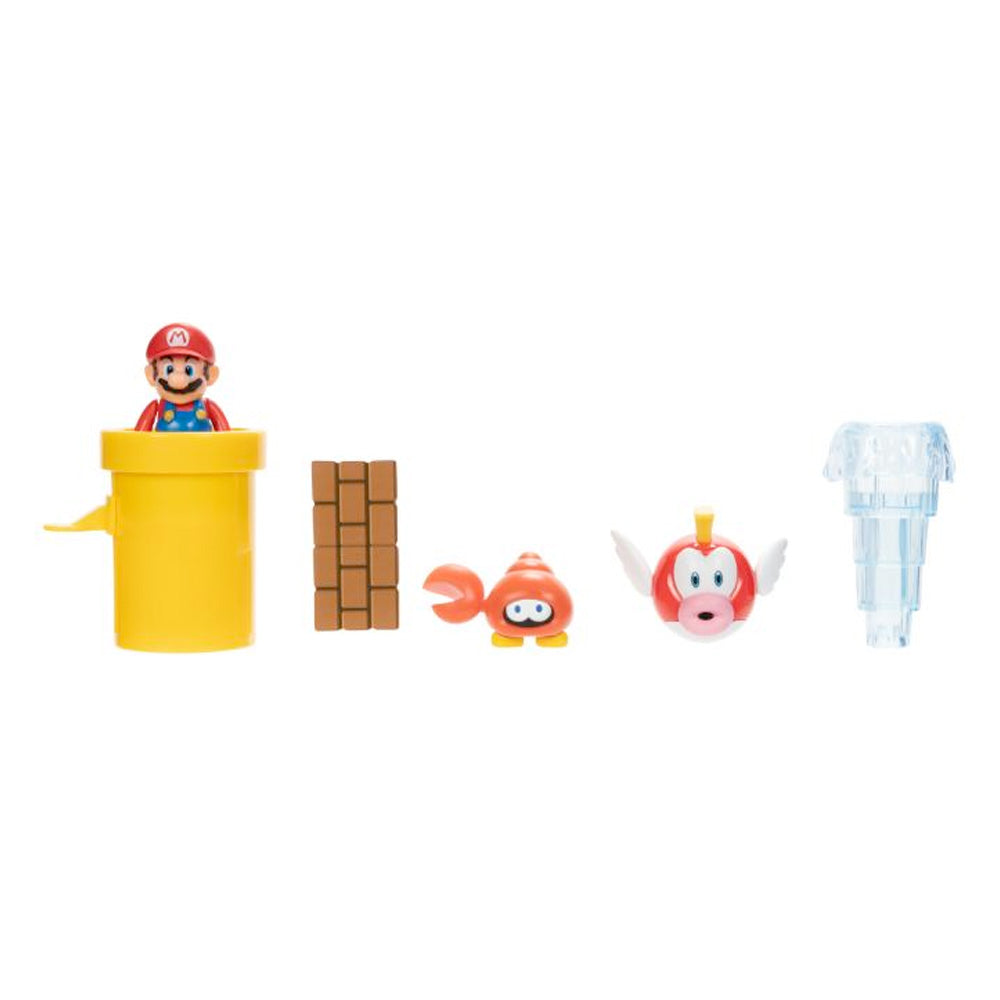 Nintendo Super Mario Sparkling Waters Diorama Spielset, 6,5 cm goobee