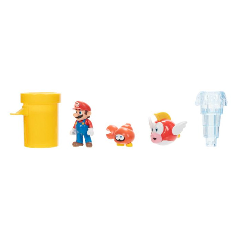 Nintendo Super Mario Sparkling Waters Diorama Spielset, 6,5 cm goobee