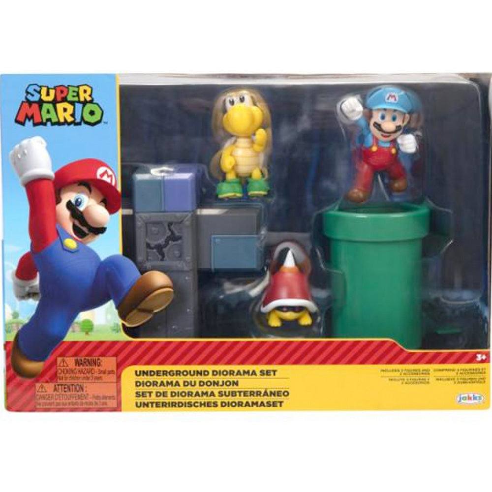 Nintendo Super Mario Underground Diorama Spielset, 6,5 cm goobee