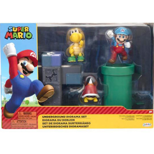 Nintendo Super Mario Underground Diorama Spielset, 6,5 cm goobee