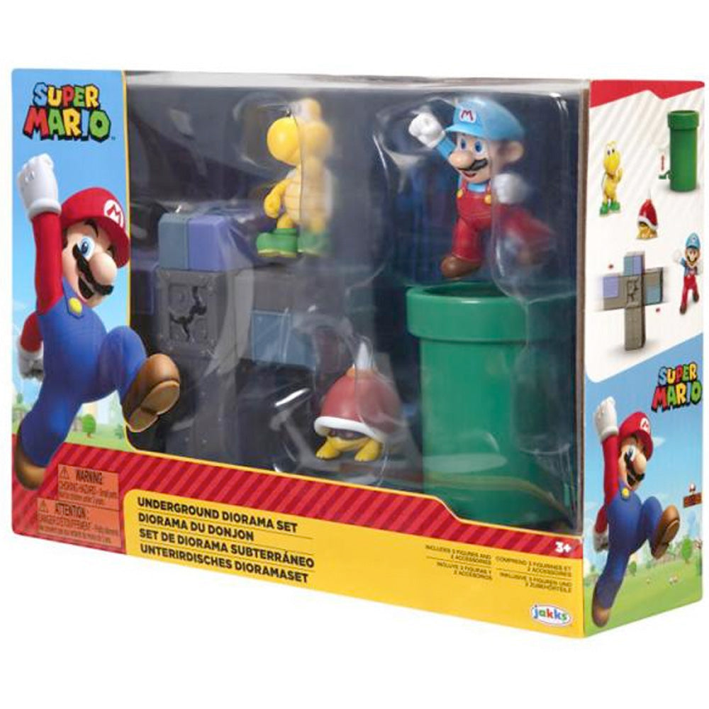 Nintendo Super Mario Underground Diorama Spielset, 6,5 cm goobee