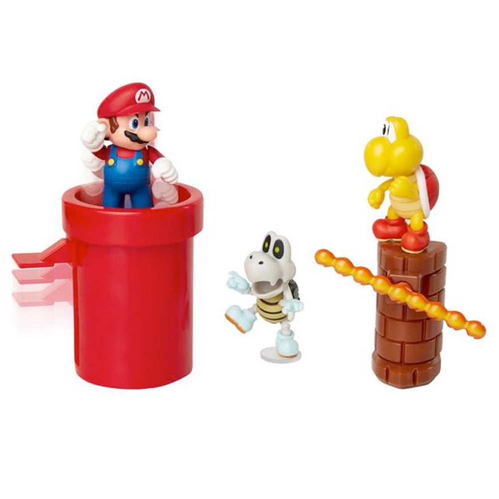 Nintendo Super Mario 5er Figuren Set Dungeon Diorama, 6,5 cm goobee