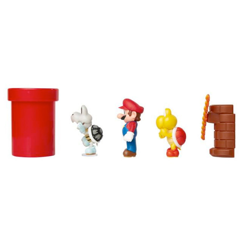 Nintendo Super Mario 5er Figuren Set Dungeon Diorama, 6,5 cm goobee