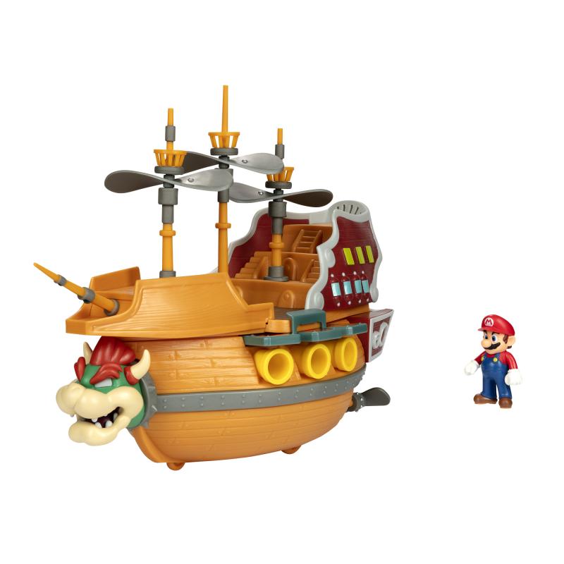 Nintendo Super Mario Deluxe Spielset - Bowser Schiff - inkl. 5 Figuren