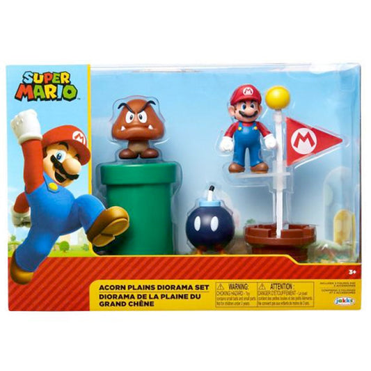 Nintendo Super Mario Acorn Plains Diorama-Set, 6,5 cm goobee