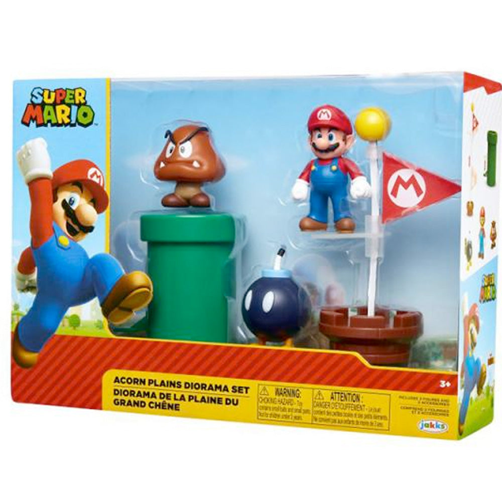 Nintendo Super Mario Acorn Plains Diorama-Set, 6,5 cm goobee