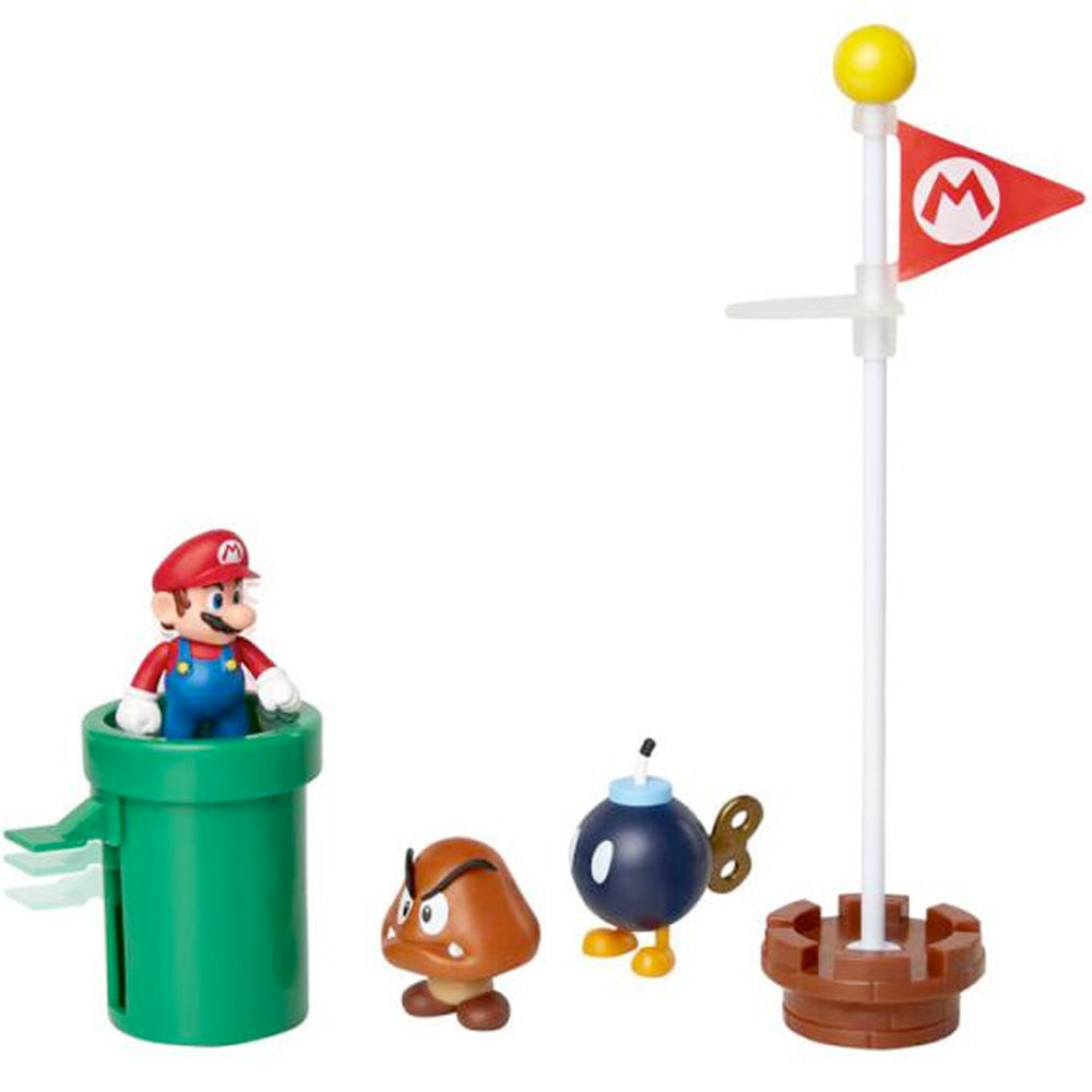 Nintendo Super Mario Acorn Plains Diorama-Set, 6,5 cm goobee