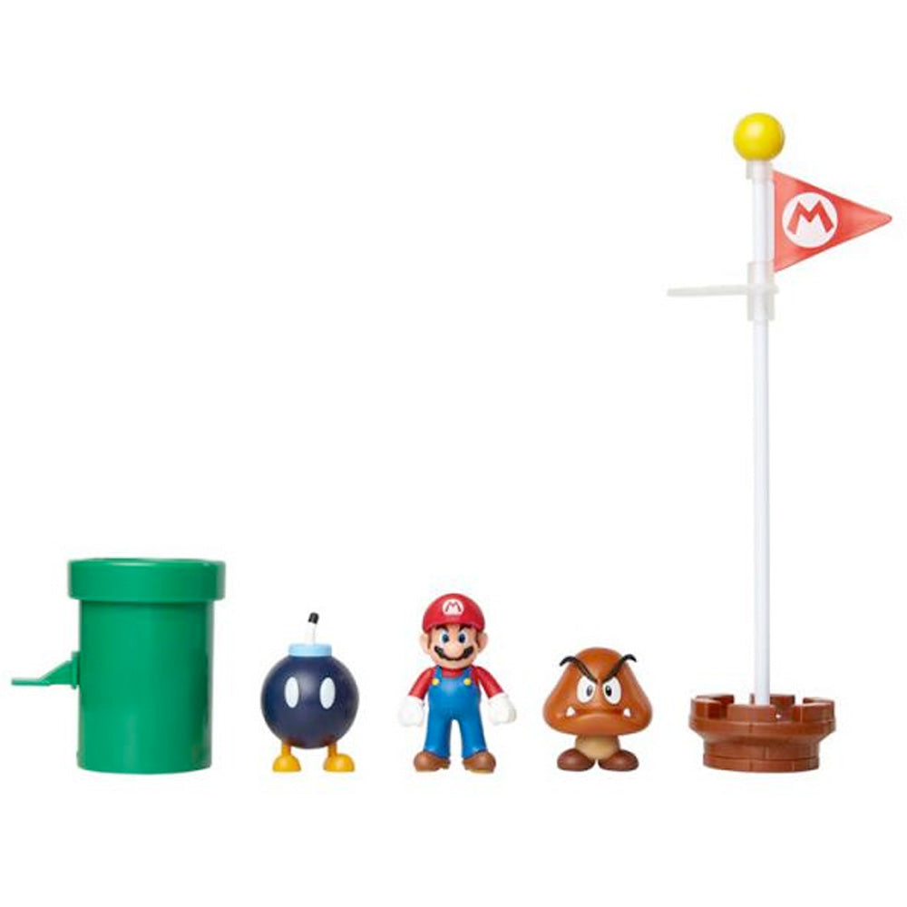Nintendo Super Mario Acorn Plains Diorama-Set, 6,5 cm goobee
